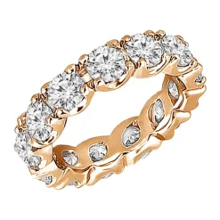 Round Diamond Eternity Band 2.7 Carats 14K White Gold Diamond Wedding Ring -Outlet Radiant Bijou Store round diamond eternity band 27 carats 14k gold diamond wedding ring 000831 ro