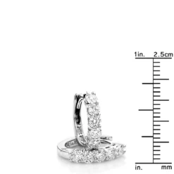 Round Diamond Huggie Earrings Hoops 0.75ct 14K White Gold 11 Round Diamond Huggie Earrings Hoops 0.75ct 14K White Gold -Outlet Radiant Bijou Store round diamond huggie earrings hoops 075ct 14k gold rulerwh 20210223