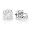 Round Diamond Stud Earrings 0.6ct 14K White Gold -Outlet Radiant Bijou Store round diamond stud earrings 06ct 14k gold 1