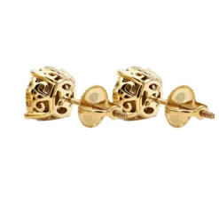 Round Diamond Stud Earrings 14K Rose Gold 0.76ct Pave Cluster Design 18 Round Diamond Stud Earrings 14K Rose Gold 0.76ct Pave Cluster Design -Outlet Radiant Bijou Store round diamond stud earrings 14k gold 076ct pave cluster design backye