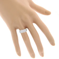 Round Princess Cut Diamond Ring 1.87ct 14K White Gold -Outlet Radiant Bijou Store round princess cut diamond ring 187ct 14k p 43593bod