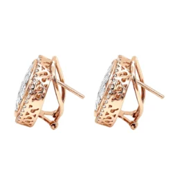 Round Princess Cut Diamond Stud Earrings 2.82ct 14K White Gold -Outlet Radiant Bijou Store round princess cut diamond stud earrings 282ct 14k p 46005 backro