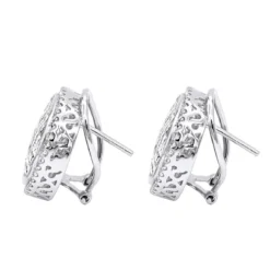 Round Princess Cut Diamond Stud Earrings 2.82ct 14K White Gold -Outlet Radiant Bijou Store round princess cut diamond stud earrings 282ct 14k p 46005 backwh