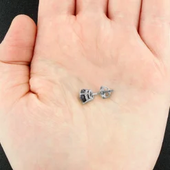 Single 14K White Gold Men's Solitaire Black Diamond Stud Earring 1ct 9 Single 14K White Gold Men's Solitaire Black Diamond Stud Earring 1ct -Outlet Radiant Bijou Store single 14k gold mens solitaire black diamond stud earring 1ct 4