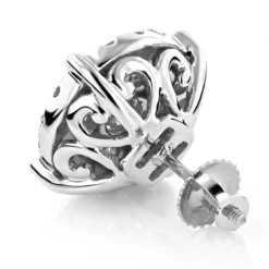 Single Oversized Cluster Men's 18K Rose Gold Round Diamond Stud Earring 2ct -Outlet Radiant Bijou Store single oversized cluster mens 18k gold round diamond stud earring 2ct 2 1