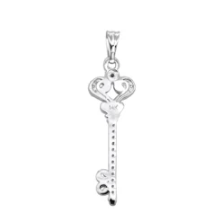 Small 14K White Gold Diamond Key Pendant 0.20ct 11 Small 14K White Gold Diamond Key Pendant 0.20ct -Outlet Radiant Bijou Store small 14k gold diamond key pendant 020ct p 7096 backwh