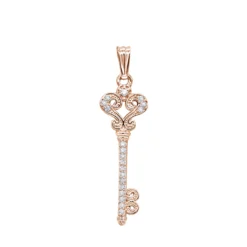 Small 14K White Gold Diamond Key Pendant 0.20ct 10 Small 14K White Gold Diamond Key Pendant 0.20ct -Outlet Radiant Bijou Store small 14k gold diamond key pendant 020ct p 7096 ro