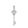Small 14K White Gold Diamond Key Pendant 0.20ct -Outlet Radiant Bijou Store small 14k gold diamond key pendant 020ct p 7096 wh