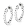 Small 14K White Gold Inside Out Diamond Hoop Earrings 1.79ct -Outlet Radiant Bijou Store small 14k gold inside out diamond hoop earrings 179ct p 6421 wh