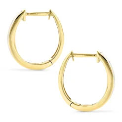Small 14K Yellow Gold Princess Cut Diamond Hoop Earrings 0.6ct Luxurman Huggies -Outlet Radiant Bijou Store small 14k gold princess cut diamond hoop earrings 06ct luxurman huggies backye