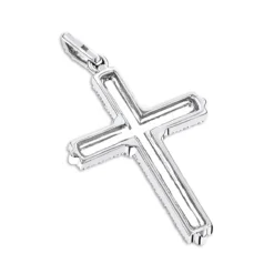 Small Diamond Crosses 14K White Gold Designer Cross Pendant 0.30ct -Outlet Radiant Bijou Store small diamond crosses 14k designer cross pendant 030ct p 6553 backwh