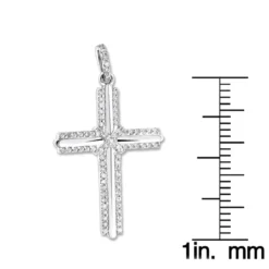Small Diamond Crosses 14K White Gold Designer Cross Pendant 0.30ct -Outlet Radiant Bijou Store small diamond crosses 14k designer cross pendant 030ct p 6553 rulerwh