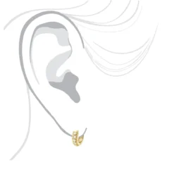 Small Diamond Hoop Earrings 1/2ct 14K Yellow Gold Huggies 9 Small Diamond Hoop Earrings 1/2ct 14K Yellow Gold Huggies -Outlet Radiant Bijou Store small diamond hoop earrings 12ct 14k gold huggies bod