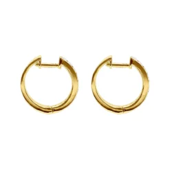 Small Diamond Hoop Earrings For Men And Women 1/2ct Huggies 14K Yellow Gold 15mm -Outlet Radiant Bijou Store small diamond hoop earrings for men and women 12ct huggies 14k gold backye 20191215