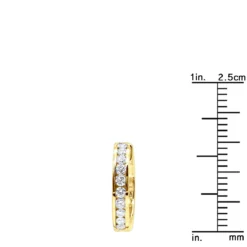 Small Diamond Hoop Earrings For Men And Women 1/2ct Huggies 14K Yellow Gold 15mm -Outlet Radiant Bijou Store small diamond hoop earrings for men and women 12ct huggies 14k gold rulerye 20191215