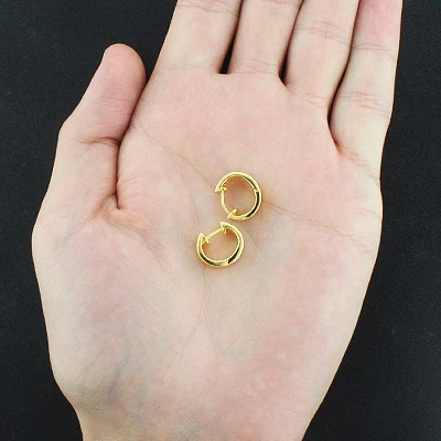 Small Diamond Hoop Huggie Earrings 0.25ct Sterling Silver 4 Small Diamond Hoop Huggie Earrings 0.25ct Sterling Silver - Image 2