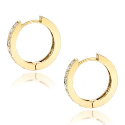 Small 14K Yellow Gold Inside Out Diamond Huggie Earrings 1.2ct 11 Small 14K Yellow Gold Inside Out Diamond Huggie Earrings 1.2ct -Outlet Radiant Bijou Store small hoop earrings 14k gold inside out diamond huggie earrings 12ct backye