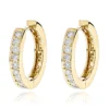 Small 14K Yellow Gold Inside Out Diamond Huggie Earrings 1.2ct -Outlet Radiant Bijou Store small hoop earrings 14k gold inside out diamond huggie earrings 12ct mainye