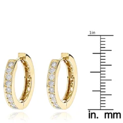 Small 14K Yellow Gold Inside Out Diamond Huggie Earrings 1.2ct 13 Small 14K Yellow Gold Inside Out Diamond Huggie Earrings 1.2ct -Outlet Radiant Bijou Store small hoop earrings 14k gold inside out diamond huggie earrings 12ct rulerye