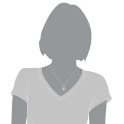 Small Ladies Diamond Heart Necklace 0.36ct Dancing Diamond Pendant -Outlet Radiant Bijou Store small ladies diamond heart necklace 036ct dancing diamond pendant 3