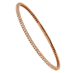 Solid 14K White Gold 1.26 Carat Diamonds Tennis Bracelet For Women Bangle Design -Outlet Radiant Bijou Store solid 14k gold 1 carat diamonds tennis bracelet for women bangle design rose