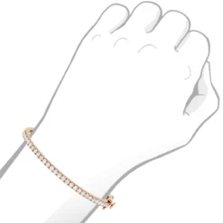 Solid 14K Yellow Gold Diamond Bangle Bracelet For Women 2ct By Luxurman -Outlet Radiant Bijou Store solid 14k gold diamond bangle bracelet for women 2ct by luxurman bodro 1