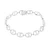 2.3 Carat Gucci Link Diamond Bracelet For Women Solid 14K White Gold
