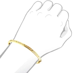 18K White Gold Diamond Bangle Bracelet For Women 1.2 Ct Love Bracelet -Outlet Radiant Bijou Store solid 18k gold diamond bangle bracelet for women 12 ct love bracelet 407174 hand