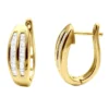 Solid 10K Yellow Gold Baguette Diamond Earrings Hoops 1/2ct -Outlet Radiant Bijou Store solid gold baguette diamond earrings hoops 13ct p 7231 yellow