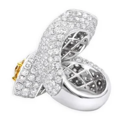 Statement 18K White Gold 13 Carat Unique Diamond Cocktail Ring For Women -Outlet Radiant Bijou Store statement 18k gold 13 carat unique diamond cocktail ring for women 870109 backwh