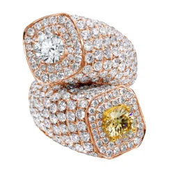 Statement 18K White Gold 13 Carat Unique Diamond Cocktail Ring For Women -Outlet Radiant Bijou Store statement 18k gold 13 carat unique diamond cocktail ring for women 870109 ro