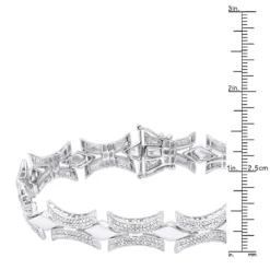 Sterling Silver Diamond Bracelet 1.96ct -Outlet Radiant Bijou Store sterling silver diamond bracelet 196ct p 41804 rulerwh