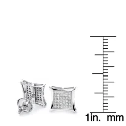 Sterling Silver Diamond Earrings 0.29ct Studs -Outlet Radiant Bijou Store sterling silver diamond earrings 029ct studs p 44739 rulerwh