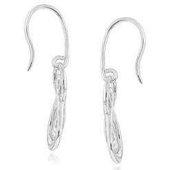 Sterling Silver Diamond Infinity Hook Earrings Luxurman Love Quotes -Outlet Radiant Bijou Store sterling silver diamond infinity hook earrings luxurman love quotes back