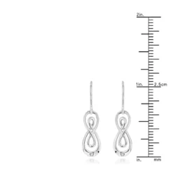 Sterling Silver Diamond Infinity Hook Earrings Luxurman Love Quotes -Outlet Radiant Bijou Store sterling silver diamond infinity hook earrings luxurman love quotes ruler