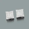 Sterling Silver Earrings With Diamonds 0.14ct