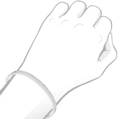 14K White Gold Thin Diamond Bangle Bracelet For Women 2.5 Carat -Outlet Radiant Bijou Store thin diamond bangle bracelet for women 14k white rose yellow gold 25 carat 803206 bodwh