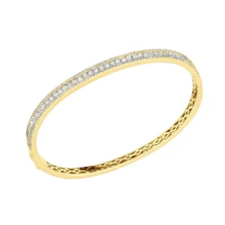 14K White Gold Thin Diamond Bangle Bracelet For Women 2.5 Carat -Outlet Radiant Bijou Store thin diamond bangle bracelet for women 14k white rose yellow gold 25 carat 803206 ye