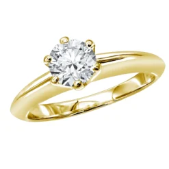 Tiffany Style Round Diamond Solitaire Engagement Ring 18K White Gold 0.75ct -Outlet Radiant Bijou Store tiffany style round diamond solitaire engagement ring in 18k gold 0 75ct ye