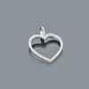 Small Diamond Heart Pendant 0.17ct 10K White Gold Charm -Outlet Radiant Bijou Store tiny diamond heart pendant 017ct 10k gold charm p 49169