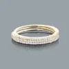 Ultra Thin Trio Stackable Diamond Ring Set 0.42ct 14K Yellow Gold -Outlet Radiant Bijou Store trio stackable diamond ring set 042ct 14k gold p 49126