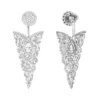 Unique 14K White Gold Designer Baguette Round Diamond Earrings 4ct -Outlet Radiant Bijou Store unique 14k gold designer baguette round diamond earrings 4ct mainwh