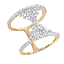 Unique 14K Yellow Gold Designer Diamond Cocktail Ring For Women 0.75ct By Luxurman -Outlet Radiant Bijou Store unique 14k gold designer diamond cocktail ring for women 075ct by luxurman ro