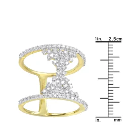 Unique 14K Yellow Gold Designer Diamond Cocktail Ring For Women 0.75ct By Luxurman -Outlet Radiant Bijou Store unique 14k gold designer diamond cocktail ring for women 075ct by luxurman rulerye