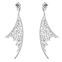 Unique 14K White Gold Designer Diamond Earrings 3.3ct -Outlet Radiant Bijou Store unique 14k gold designer diamond earrings 33ct backwh