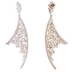 Unique 14K White Gold Designer Diamond Earrings 3.3ct -Outlet Radiant Bijou Store unique 14k gold designer diamond earrings 33ct ro