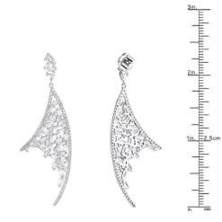 Unique 14K White Gold Designer Diamond Earrings 3.3ct -Outlet Radiant Bijou Store unique 14k gold designer diamond earrings 33ct rulerwh