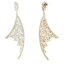 Unique 14K White Gold Designer Diamond Earrings 3.3ct -Outlet Radiant Bijou Store unique 14k gold designer diamond earrings 33ct ye