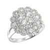 Unique 14K White Gold Diamond Cluster Flower Ring For Women 1.5ct By Luxurman -Outlet Radiant Bijou Store unique 14k gold diamond cluster flower ring for women 15ct by luxurman mainwh