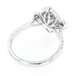 Unique 14K White Gold White Pink Diamond Ring For Women Marquise Hearts Design -Outlet Radiant Bijou Store unique 14k gold white pink diamond ring for women marquise hearts design back